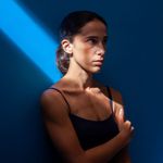 L'attrice Eleonora Lausdei sul set di INSIEME